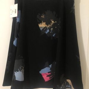 Women Ellen Tracy A Line Midi Skirt, Black, Size 2